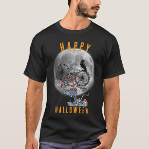 Camiseta de Ciclista Esqueleto Feliz Halloween G