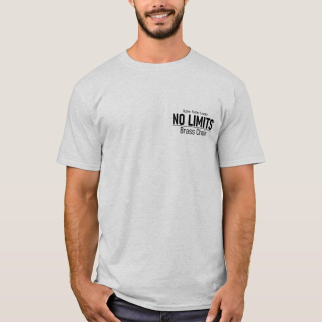 Camiseta de cinza frontal e traseira sem limites (Frente)