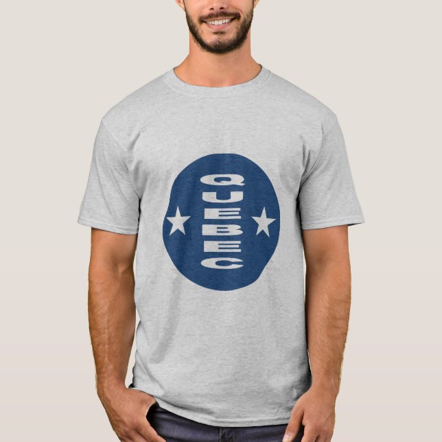 Camiseta de Cinza QUEBEC para homens (Frente)