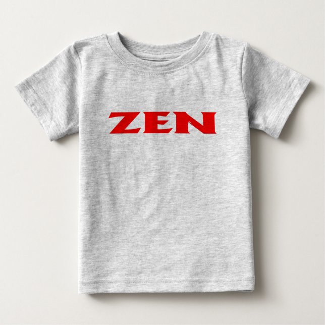 Camiseta de cinza vermelha Zen (Frente)
