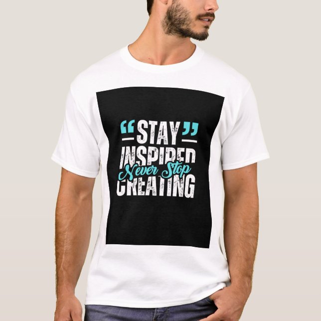 Camiseta de citação de auto motivação  (Frente)
