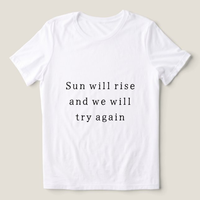 Camiseta de citação de motivação da vida (Design frontal)