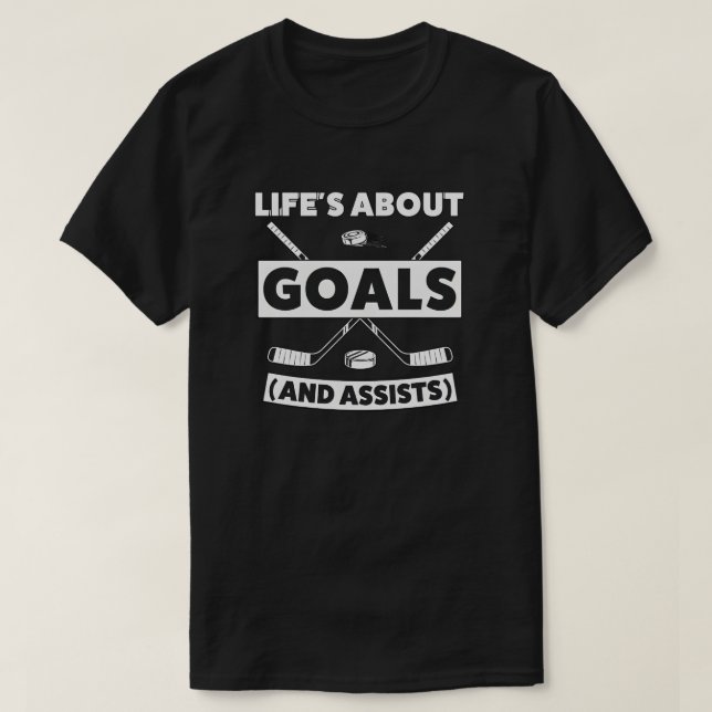 Camiseta de Citação do Espírito de Equipe de Hóque (Frente do Design)