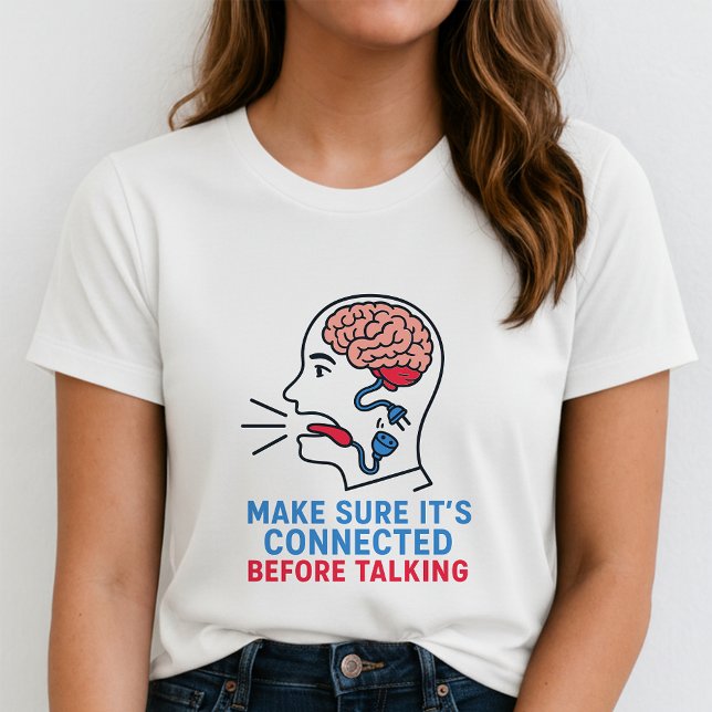 Camiseta de Citação Engraçada e Sarcástica; Pense  (Criador carregado)