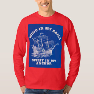 Camiseta de Citação Inspiradora Náutica