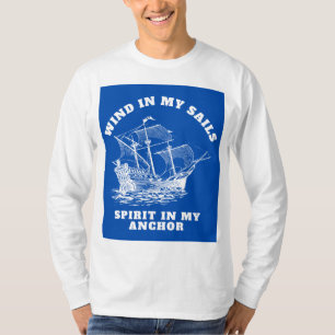 Camiseta de Citação Inspiradora Náutica