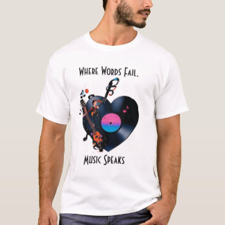Camiseta de Citação Inspiradora para Amantes de Mú