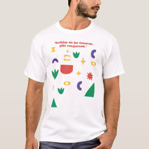Camiseta de Citação Turca de Formas Abstratas Colo