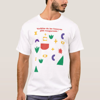 Camiseta de Citação Turca de Formas Abstratas Colo