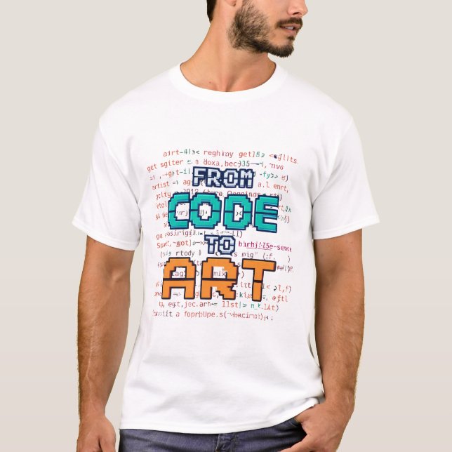 Camiseta De Código à Arte Desenvolvedor de Software Criativ (Frente)