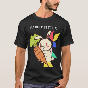 Camiseta de Coelho Fofo com Cenoura Coelho Retro