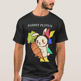 Camiseta de Coelho Fofo com Cenoura Coelho Retro