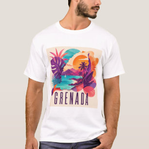 Camiseta de Colagem Contemporânea Caribenha de Gra