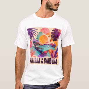 Camiseta de Colagem Contemporânea de Antígua e Bar