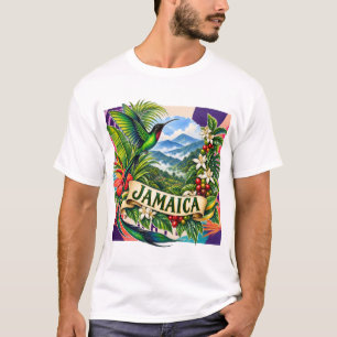 Camiseta de colagem contemporânea do Caribe Haiti