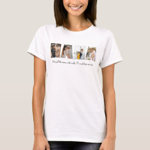 Camiseta de Colagem de Fotos da Mama para Dia de a