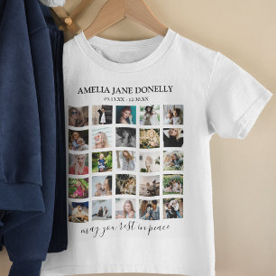 Camiseta de Colagem de Fotos Modernas para Criança