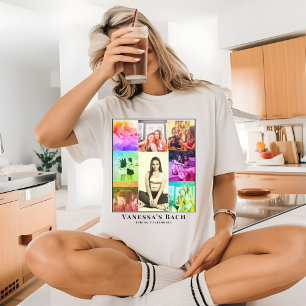 Camiseta de Colagem de Fotos Retrô para Despedida