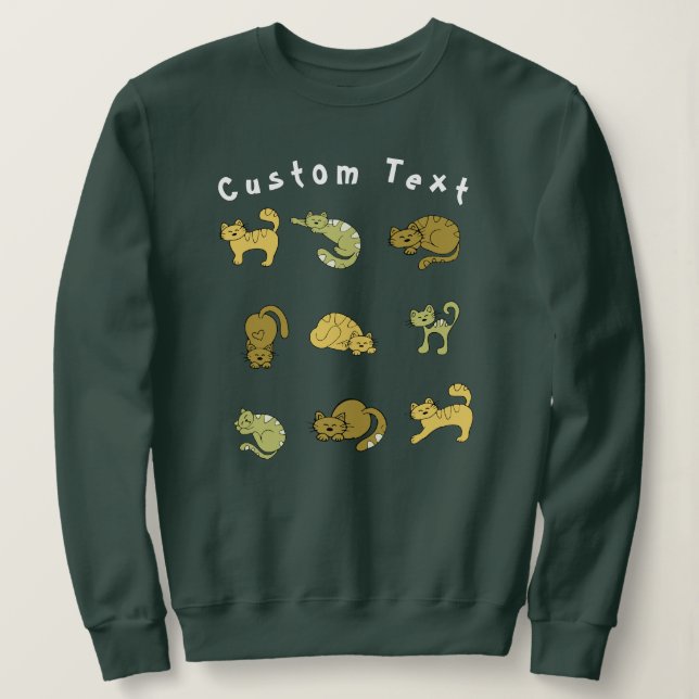Camiseta de Colagem de Gato Fofa - Presente para A (Frente do Design)