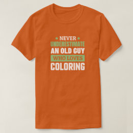 Camiseta de Colorir do Cara Velho Engraçado