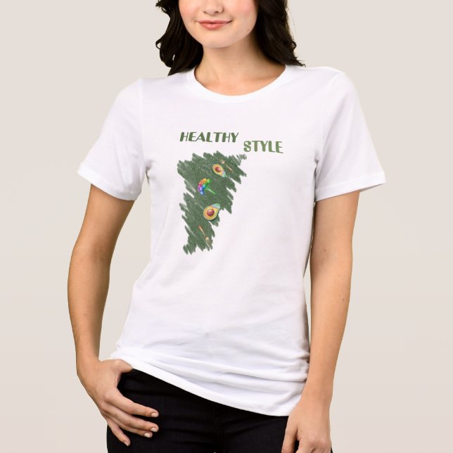 Camiseta de comida saudável com inscrição engraçad (Frente)