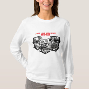Camiseta de comida vegetariana impressa como a Mam