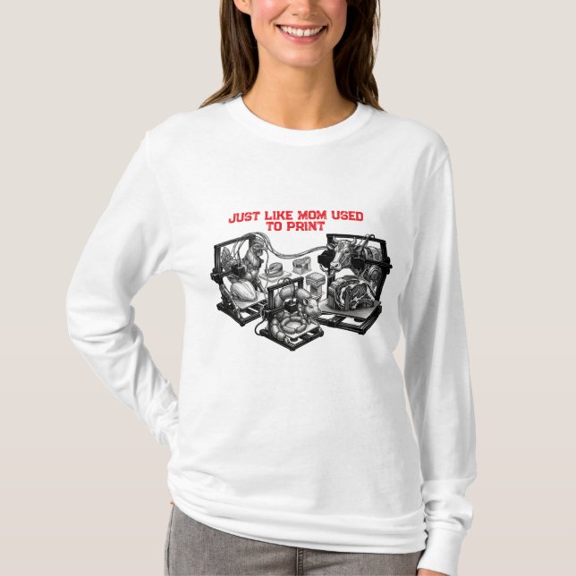 Camiseta de comida vegetariana impressa como a Mam (Frente)