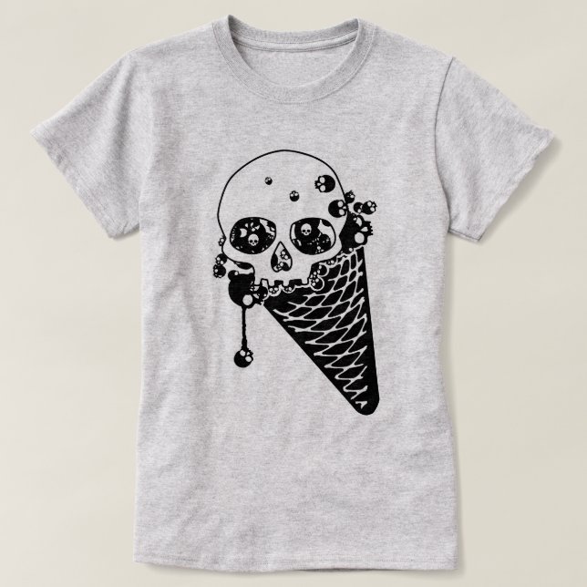 Camiseta de Cone de Sorvete Mau (Frente do Design)