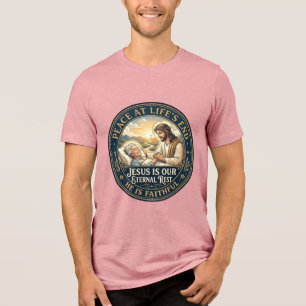 Camiseta de conforto cristã Jesus Hospice Fim da V