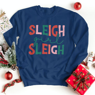 Camiseta de conforto da garota festiva Sleigh