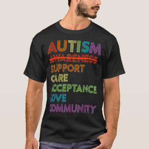Camiseta de Consciência do Autismo Apoio Aceitação