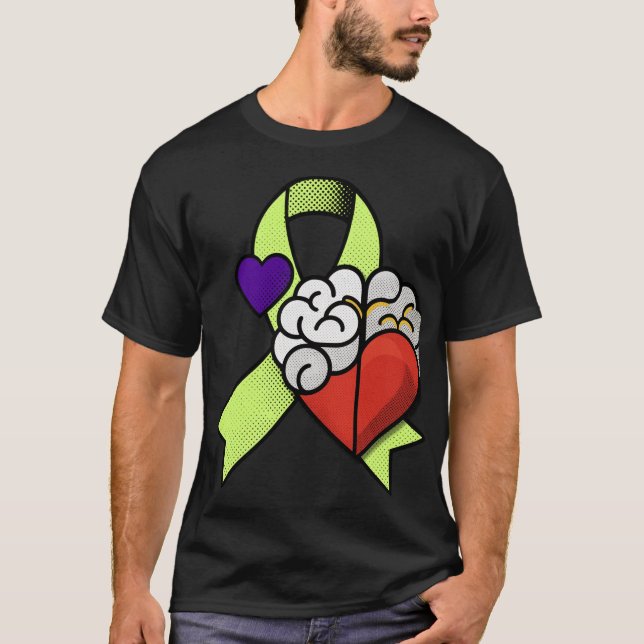 Camiseta de Conscientização do Cérebro do Coração  (Frente)