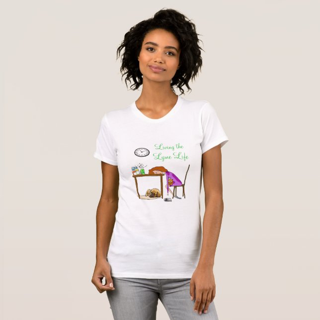 Camiseta de Conscientização sobre Doença de Lyme V (Frente Completa)