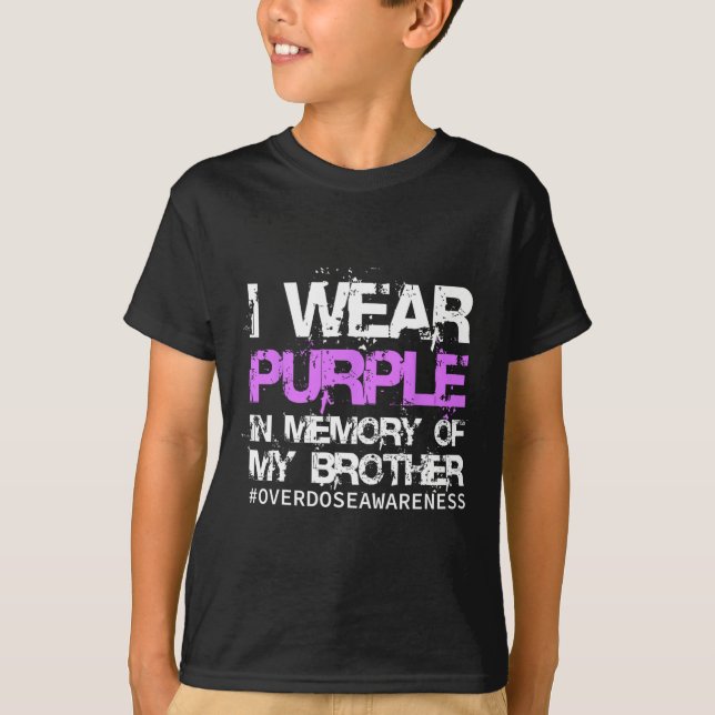 Camiseta de Conscientização sobre Overdose Eu Uso  (Frente)