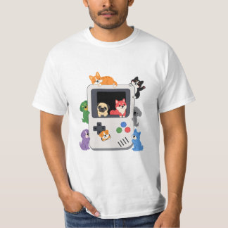 Camiseta de console Game Boy retrô com cachorros f