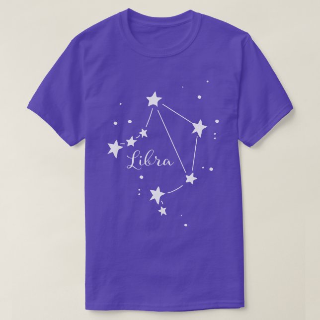 Camiseta de constelação de Libra Zodiac (Frente do Design)
