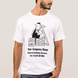 Camiseta de Construtor ou Serviços de Construção
