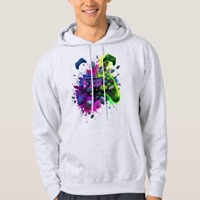 Camiseta de Controle 'GAME OVER' Vibrante (Frente)