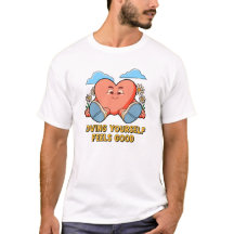 Camiseta de Coração de Amor Próprio Fofo | Amar a