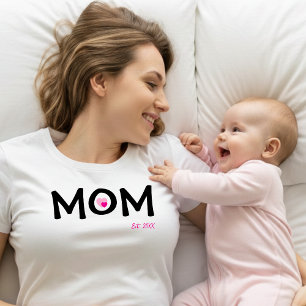 Camiseta de Coração Rosa Duplamente Aninhado Estab