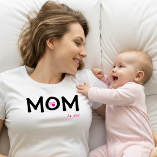 Camiseta de Coração Rosa Duplamente Aninhado Estab