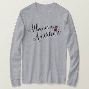 Camiseta de Corações Entusiasmados Albanês Amer