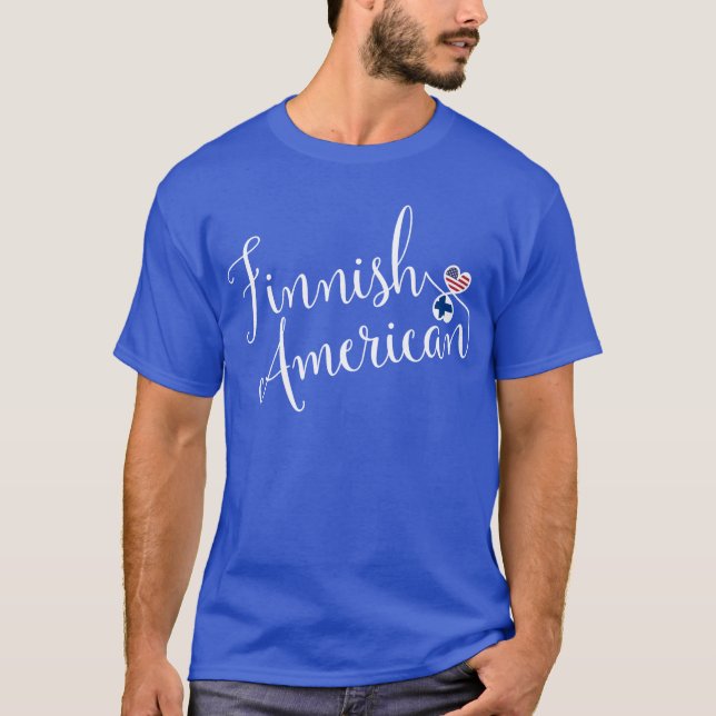 Camiseta de Corações Entusilado da América finland (Frente)