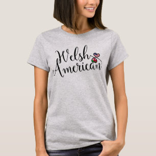 Camiseta de Corações Entusimesas Galês Americano