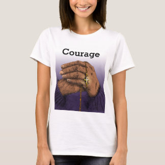 Camiseta de coragem feminina