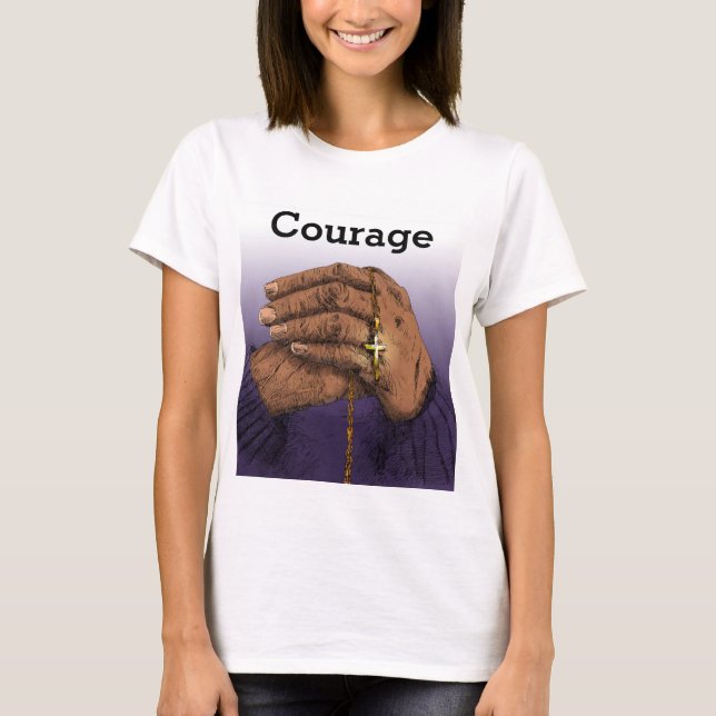 Camiseta de coragem feminina (Frente)