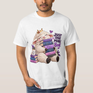 Camiseta de Cordeiro Amante de Livros Fofa - Só Ma