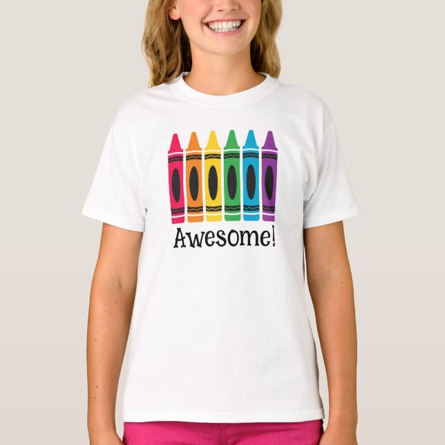 Camiseta de cores incríveis para garotas - Persona (Frente)