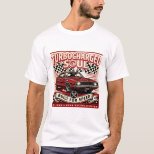 Camiseta de Corrida de Arrancada V8 Turbo Retro So