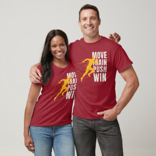 Camiseta de corrida Move Train Push Win